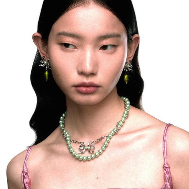 OINICIO Ambush Bow Fluid Pearl Necklace