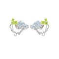OINICIO Mumbling Blue-Green Zircon Chain Earrings