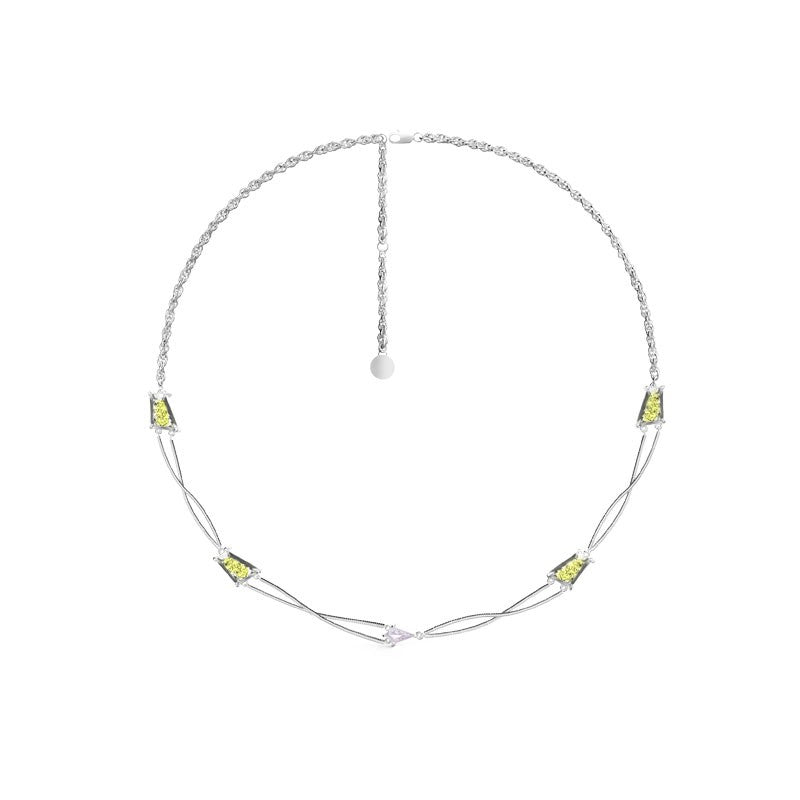 OINICIO Comfort Zone Epoxy Zircon Wrap Necklace