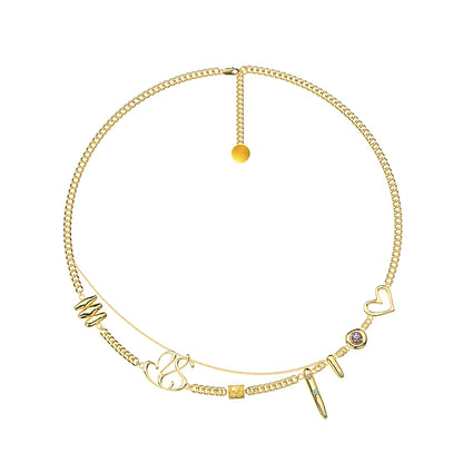 OINICIO x SULTRY VIRGIN  Gold Double Layer Necklace