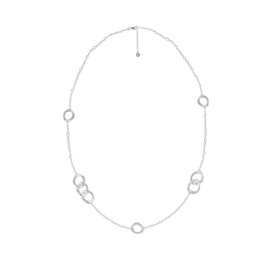 OINICIO Grayling Textured Water Ripple Openwork Stackable Double Necklace