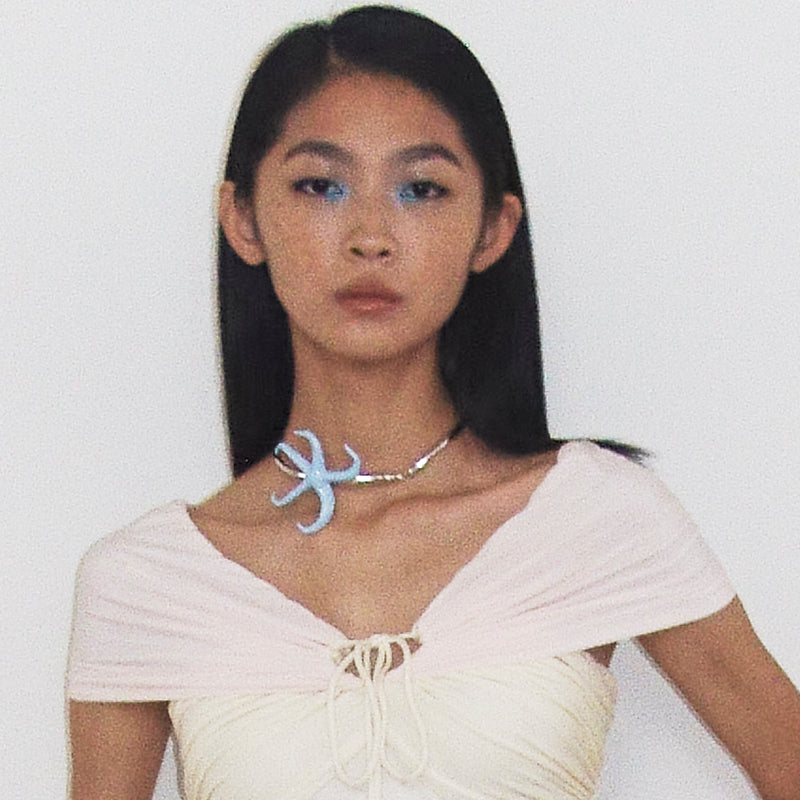 OINICIO x SULTRY VIRGIN Blue starfish necklace