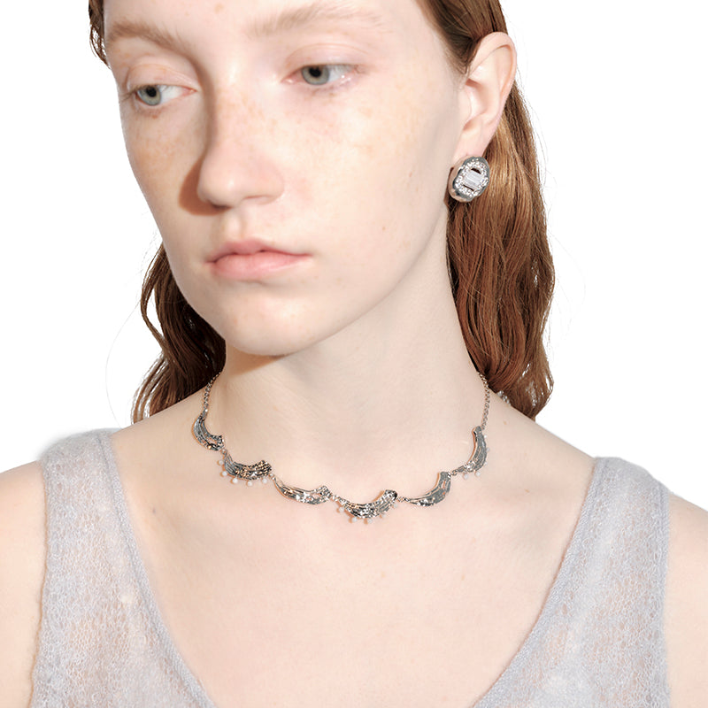 OINICIO Moonquake Ripple Hollow Necklace