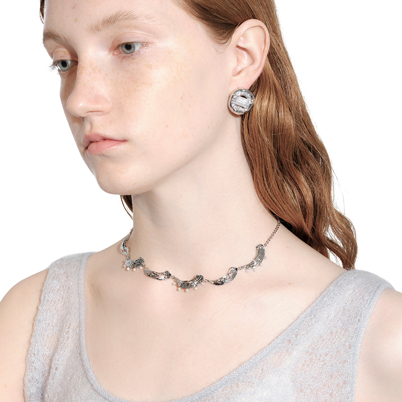 OINICIO Moonquake Ripple Hollow Necklace