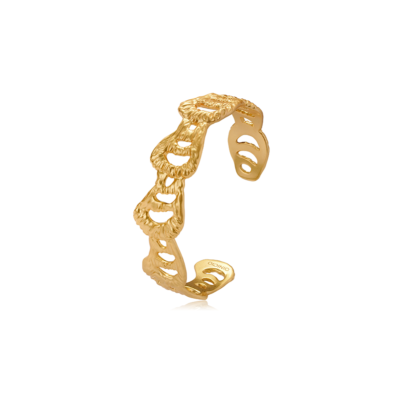 OINICIO NanKe Gold Mermaid Tail Hollow Bangle