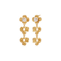OINICIO NanKe Gold Lace Flower Pearl Earrings