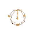 OINICIO NanKe Gold Floral Pearl Braided Bracelet