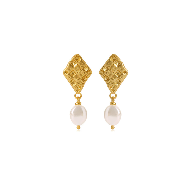 OINICIO NanKe Gold Scale Pendant Earrings