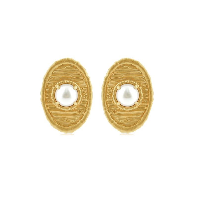 OINICIO NanKe Gold Lace Disc Earrings