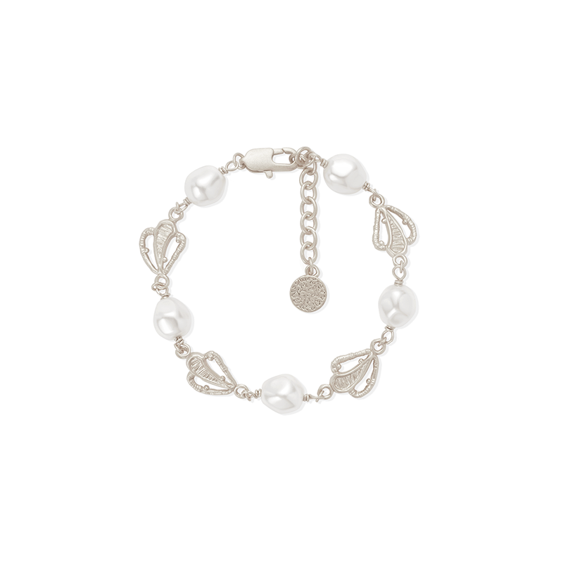 OINICIO NanKe Silver Wave Splice Pearl Bracelet