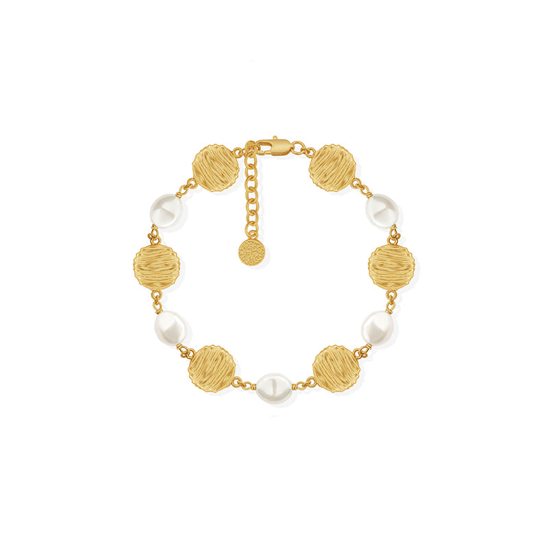 OINICIO NanKe Gold Lace and Fishscale Link Bracelet