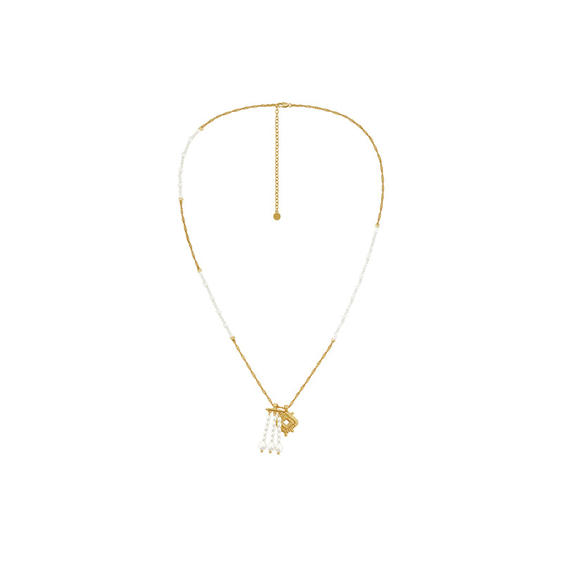 OINICIO NanKe Gold Fish Tail Pendant Link Necklace