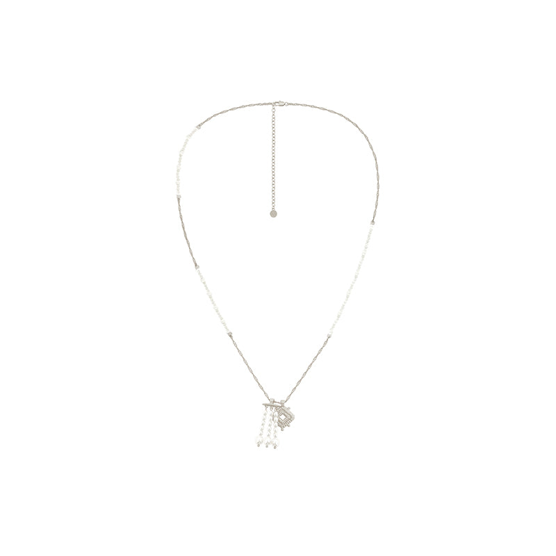 OINICIO NanKe Silver Fish Tail Pendant Link Necklace