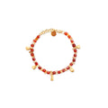 OINICIO Seed Maize Gemstone Beaded Red Bracelet