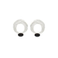 OINICIO Moonquake Black Agate Hoop Earrings