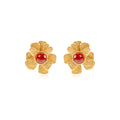 OINICIO Seed Pine Blossom Gem Gold Stud Earrings