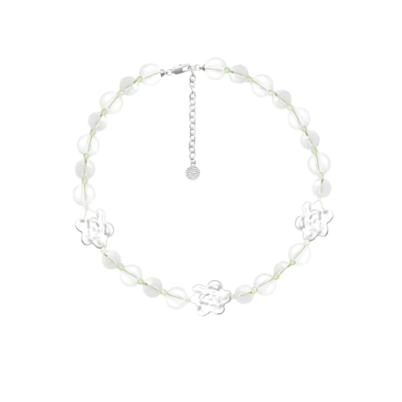 OINICIO Comfort Zone Crystal Glow Floral Necklace