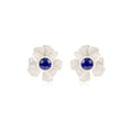 OINICIO Seed Pine Blossom Gem Silver Stud Earrings