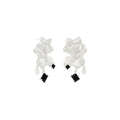 OINICIO Moonquake Black Agate Wave Pattern Stud Earrings