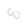 OINICIO Moonquake Shell Pearl Intertwined Textured Hoop Earrings