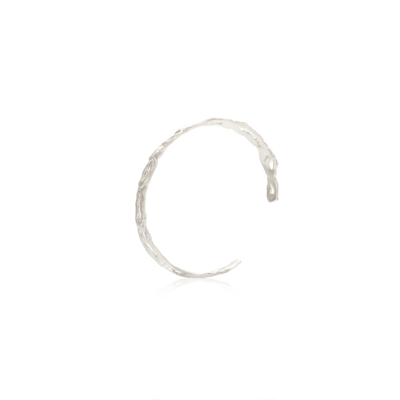 OINICIO Seed Twining Textured Silver Bracelet