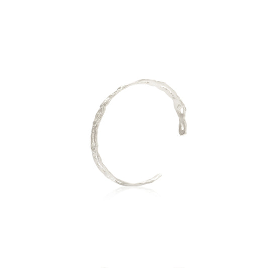 OINICIO Seed Twining Textured Silver Bracelet