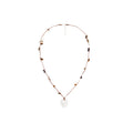OINICIO Seed Annual Ring Natural Stone Cord Necklace
