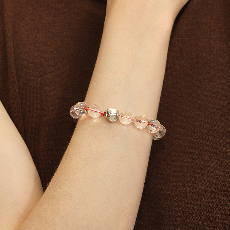 OINICIO Seed Jasmine White Crystal Beaded Bracelet