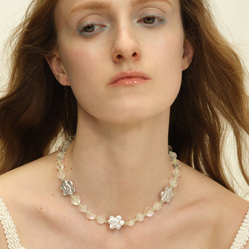 OINICIO Comfort Zone Crystal Glow Floral Necklace