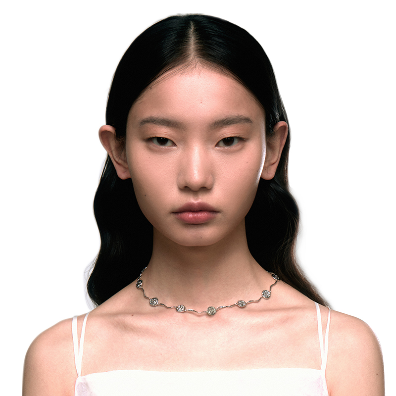 OINICIO Grayling 925 Silver Small Fish Scale Patchwork Necklace