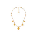 OINICIO VALURI Medallion Bead Necklace, Gold‑Tone