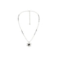OINICIO VALURI Ocean‑Totem Black Onyx Pendant Necklace, Silver‑Tone