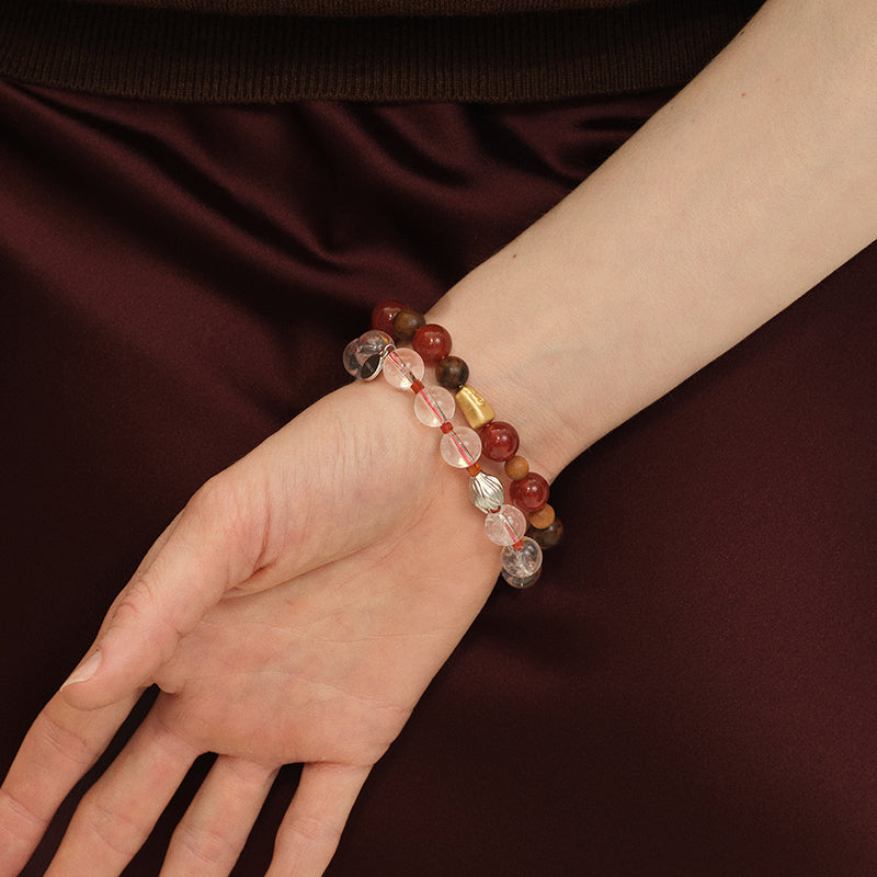 OINICIO Seed Jasmine White Crystal Beaded Bracelet