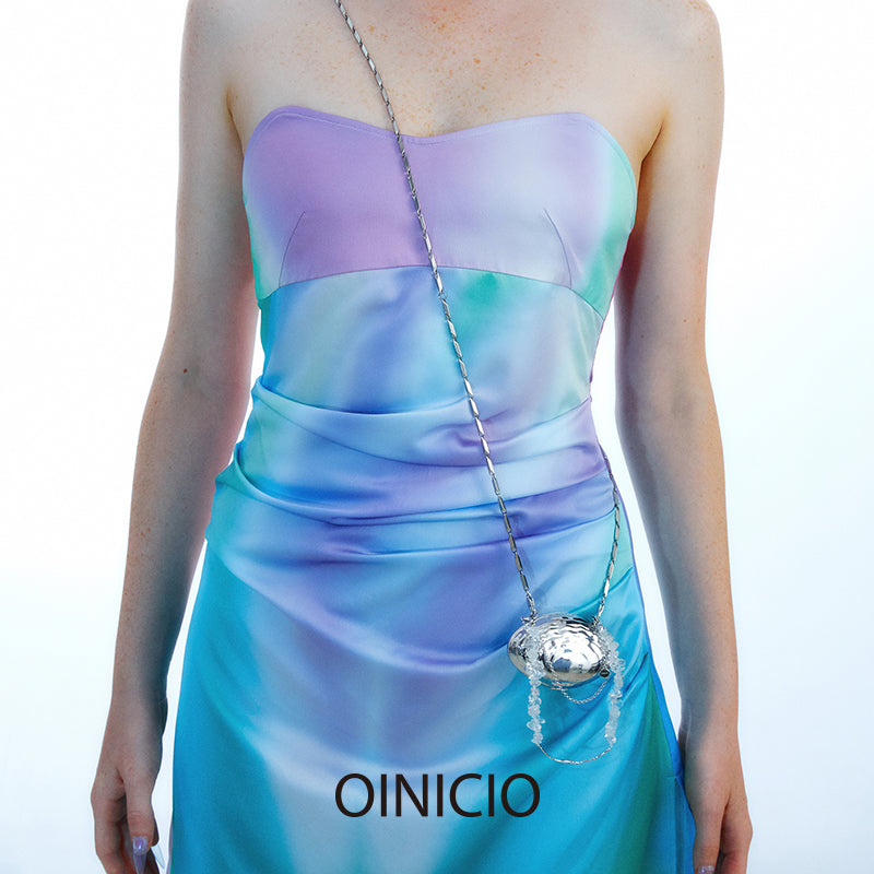 OINICIO Comfort Zone Silver Shell Bag