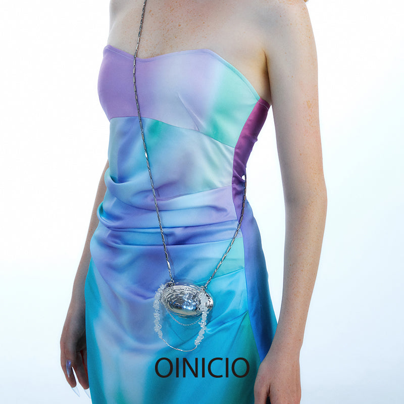 OINICIO Comfort Zone Silver Shell Bag