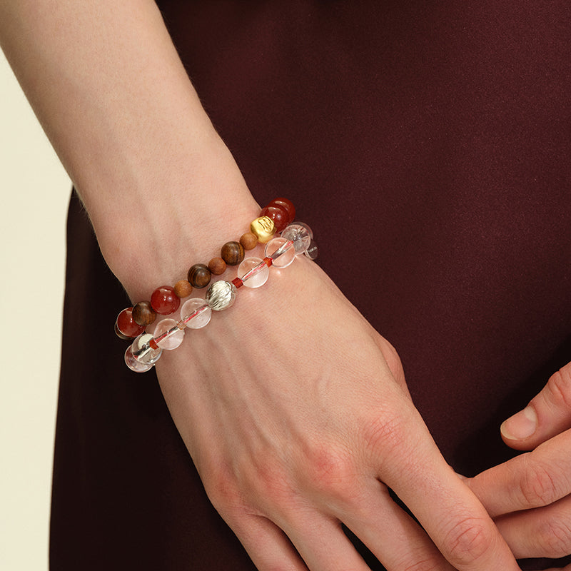 OINICIO Seed Jasmine White Crystal Beaded Bracelet