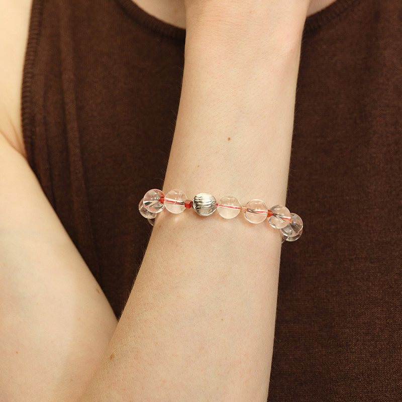 OINICIO Seed Jasmine White Crystal Beaded Bracelet