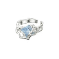 OINICIO Mumbling Blue Zircon Liquid Irregular Ring
