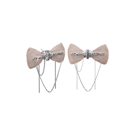 OINICIO Ambush Leather Bow Tassel Earrings