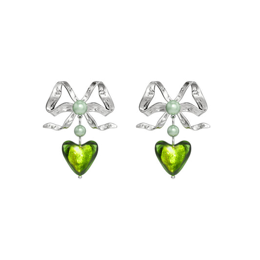 OINICIO Ambush Heart Gradient Glass Earrings