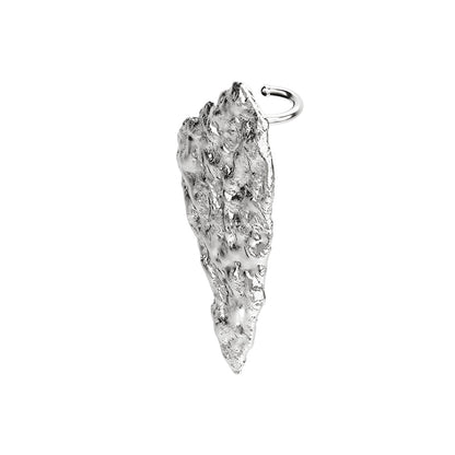 OINICIO Liquid Fluid Textured Triangular Large Earrings