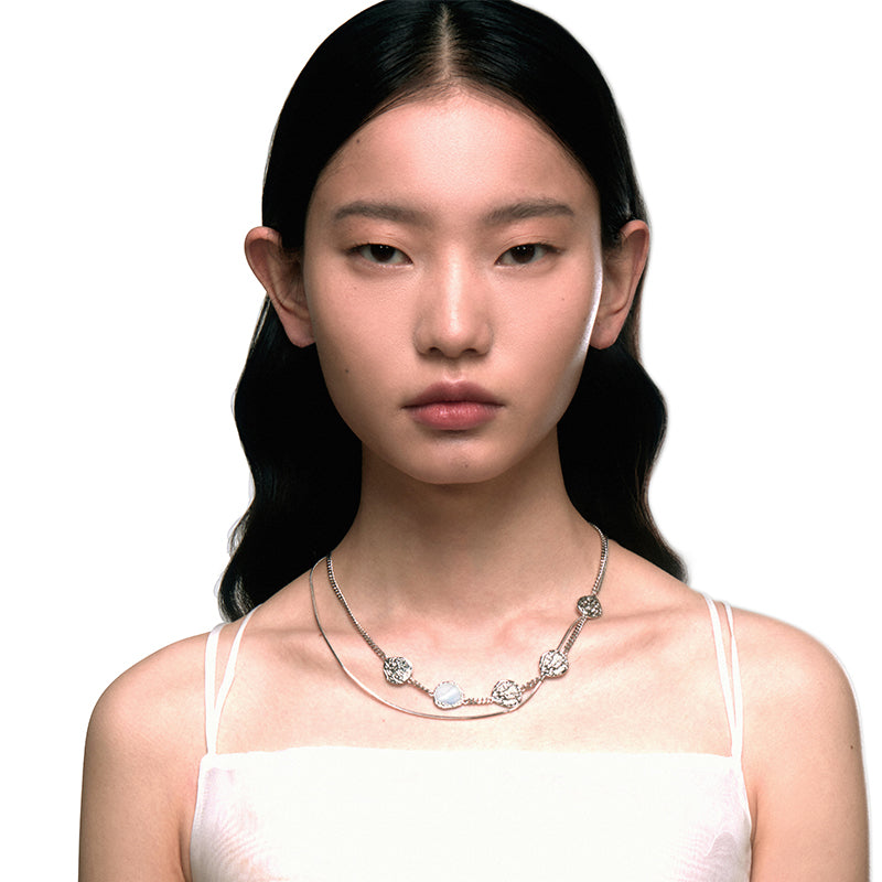 OINICIO Grayling Scale Shell Wrap Necklace