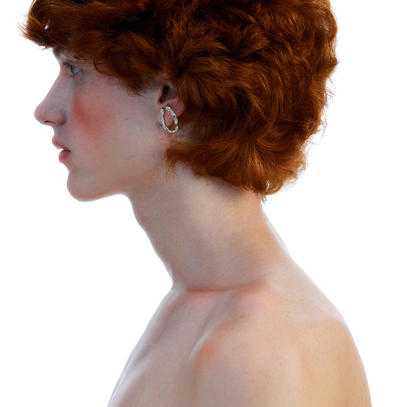 OINICIO ME Red Zircon Liquid Earrings