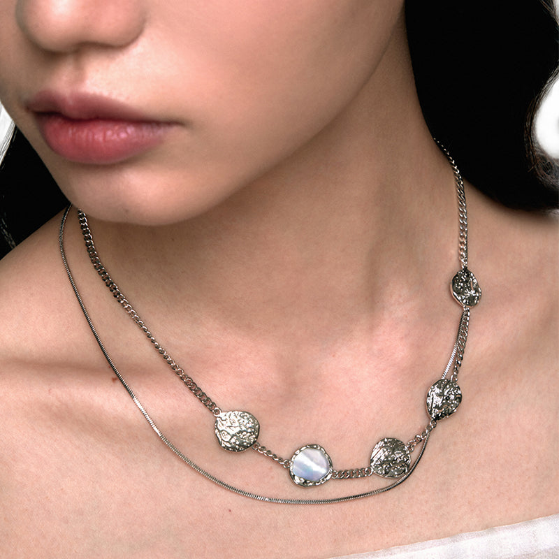 OINICIO Grayling Scale Shell Wrap Necklace